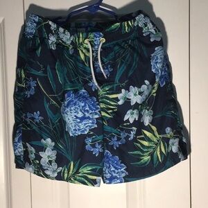 Old Navy Kids Swim Trunks - Blue Floral